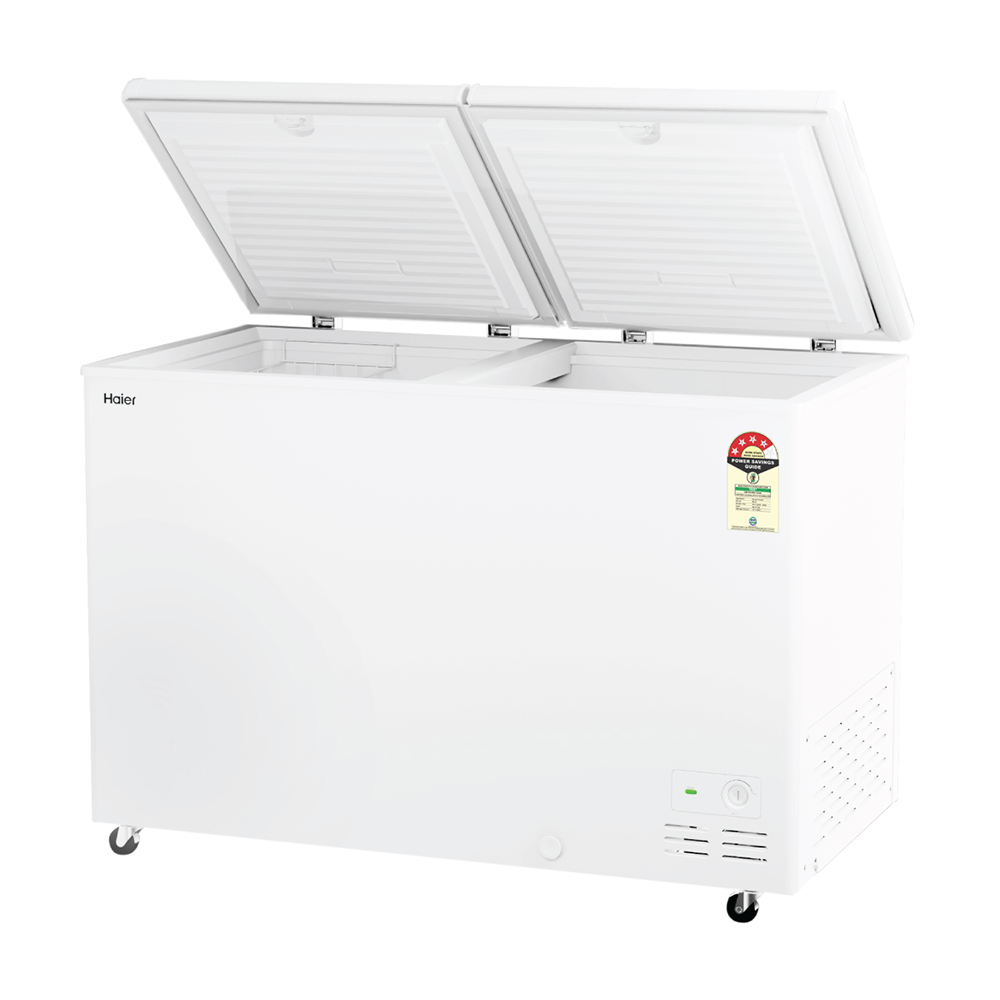 Haier Deep Freezer 320L, Hard Top Convertible Double Door (White)